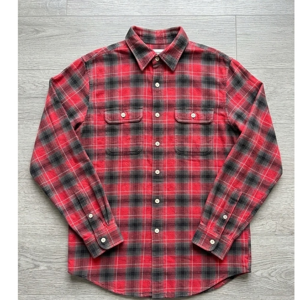 Denim & Supply Ralph Lauren Women's Linen-Blend Plaid Utility Shirt Size Medium
